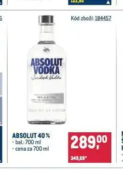 Makro Absolut vodka nabídka