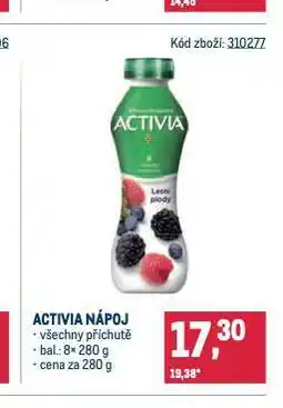 Makro Activia nápoj nabídka