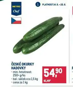 Makro Okurky hadovky nabídka