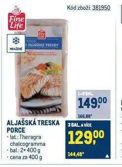 Makro Aljašská treska porce nabídka