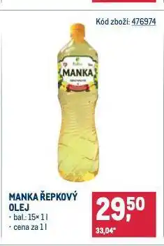 Makro Manka řepkový olej nabídka