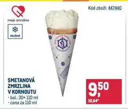 Makro Smetanová zmrzlina v kornoutu nabídka