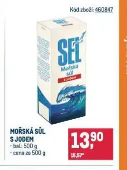 Makro Mořská sůl s jodem nabídka