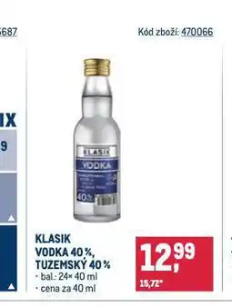 Makro Klasik vodka nabídka