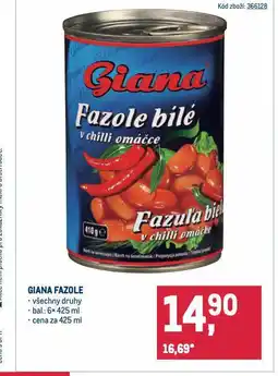 Makro Giana fazole nabídka