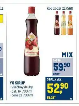 Makro Yo sirup nabídka