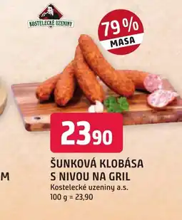 Trefa ŠUNKOVÁ KLOBÁSA S NIVOU NA GRIL nabídka