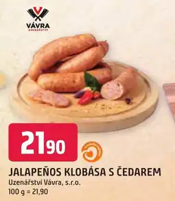 Trefa JALAPEÑOS KLOBÁSA S ČEDAREM nabídka