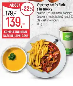 Globus Vepřový katův šleh s hranolky nabídka