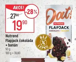 Nutrend Flapjack čokoláda + banán