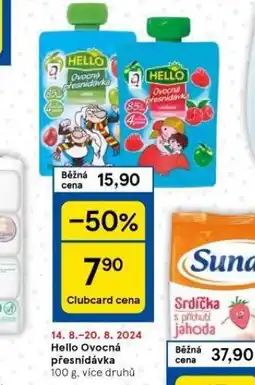 Tesco Hello ovocná přesnídávka nabídka