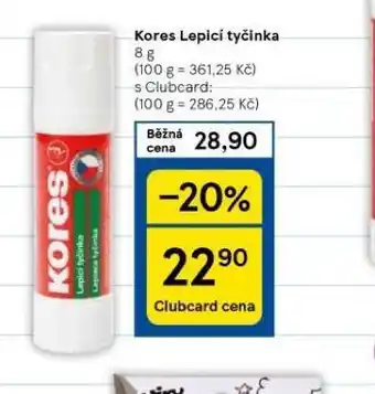 Tesco Kores lepicí tyčinka nabídka