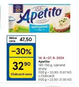 Tesco Apetito nabídka
