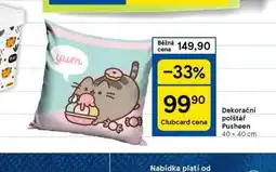 Tesco Dekorační polštář pusheen nabídka