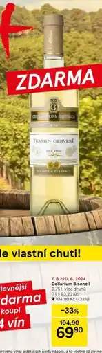 Tesco Cellarium bisencii nabídka