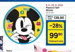 Tesco Plastový talíř mickey nabídka