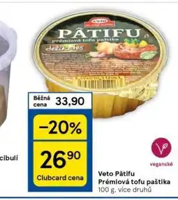 Tesco Veto patifu prémiová tofu paštika nabídka