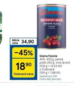 Tesco Giana fazole nabídka