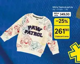 Tesco Mikina tlapková patrola nabídka