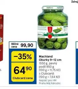 Tesco Machland okurky nabídka