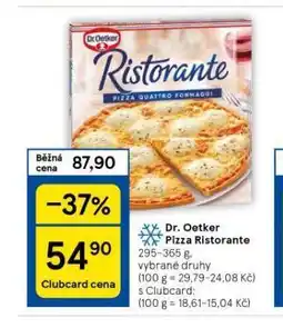 Tesco Pizza ristorante nabídka