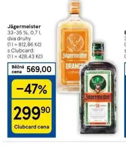 Tesco Jagermeister nabídka