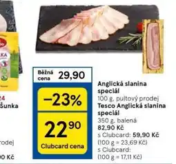 Tesco Anglická slanina nabídka