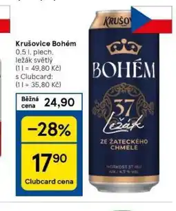 Tesco Pivo krušovice bohém nabídka