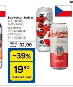 Tesco Pivo budweiser budvar nabídka