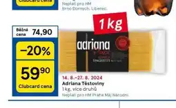 Tesco Adriana těstoviny nabídka
