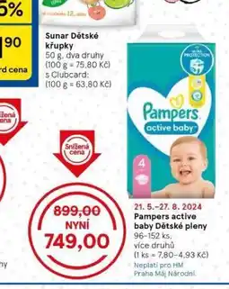 Tesco Pampers dětské plenky nabídka