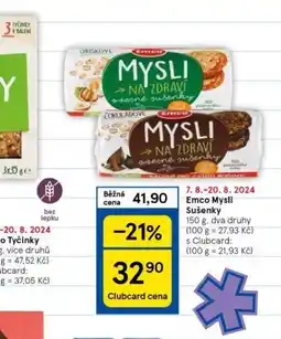 Tesco Emco mysli sušenky nabídka