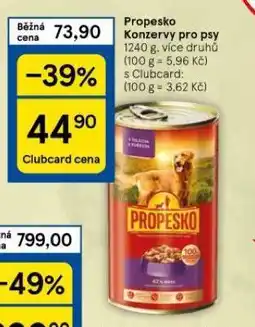 Tesco Propesko konzerva pro psy nabídka