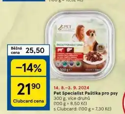Tesco Pet specialist paštika pro psy nabídka