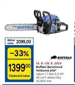 Tesco Buffalo benzínová řetězová pila nabídka
