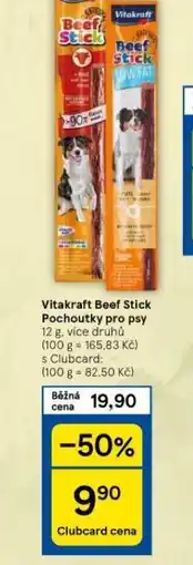 Tesco Vitakraft beef stick pochoutky pro psy nabídka