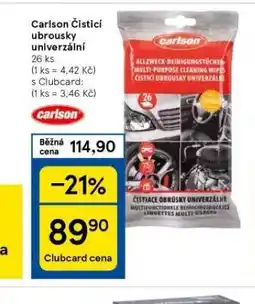 Tesco Carlson čisticí ubrousky nabídka