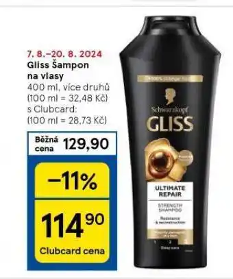 Tesco Gliss šampon nabídka
