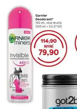 Tesco Garnier deodorant nabídka