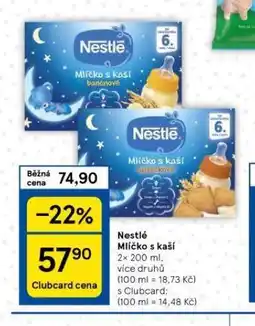 Tesco Nestlé mlíčko s kaší nabídka