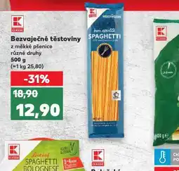 Kaufland Bezvaječné těstoviny nabídka
