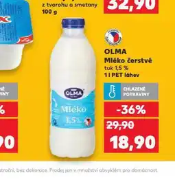 Kaufland Olma čerstvé mléko 1,5% nabídka