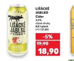 Kaufland Lišácké jablko cider nabídka