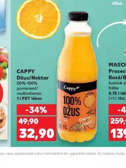 Kaufland Cappy džus / nektar nabídka