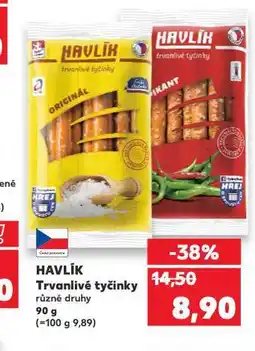 Kaufland Havlík trvanlivé tyčinky nabídka