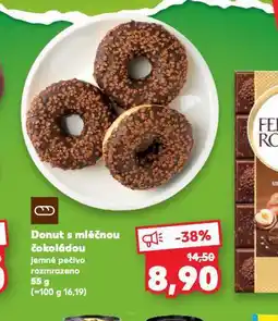 Kaufland Donut s mléčnou čokoládou nabídka