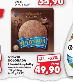Kaufland Opavia kolonáda lázeňské oplatky nabídka