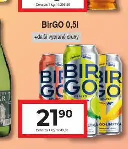 Hruška Birgo nealkoholické pivo nabídka