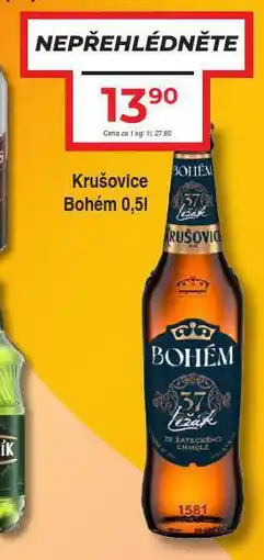 Hruška Pivo krušovice bohém nabídka