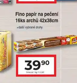 Hruška Fino papír na pečení nabídka